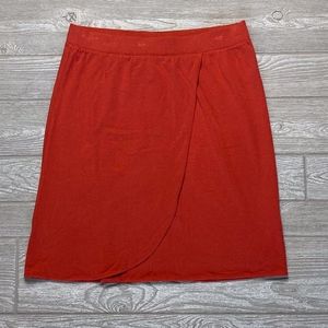 Sonoma Burnt Orange Stretchy Wrap Skirt Small